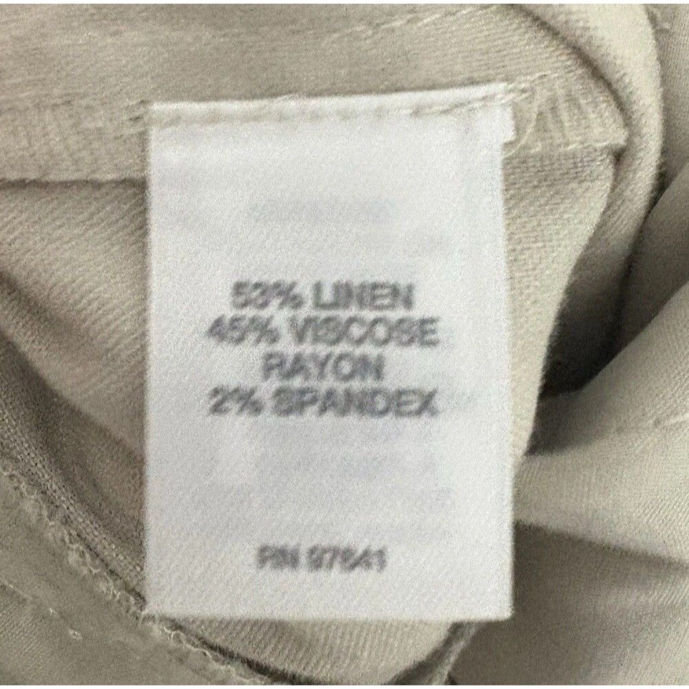 J. JILL Linen Stretch Wide Leg Pants Flat Front Pull On Beige Tan Petite PXL - Picture 5 of 6